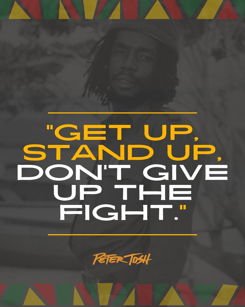 “I don't want no peace. I need equal rights and justice.” — Peter Tosh

Today, we honor Juneteenth—a celebration of freedom, resilience, and the ongoing journey toward justice for all. Let Peter Tosh’s words remind us that equality is always worth fighting for.

#Juneteenth