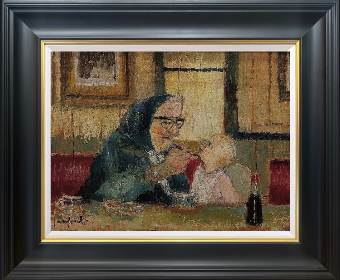Nana’s porridge. Oil on board 30 x 40cm <a href="/HepplestoneArt/">Hepplestone Fine Art</a>