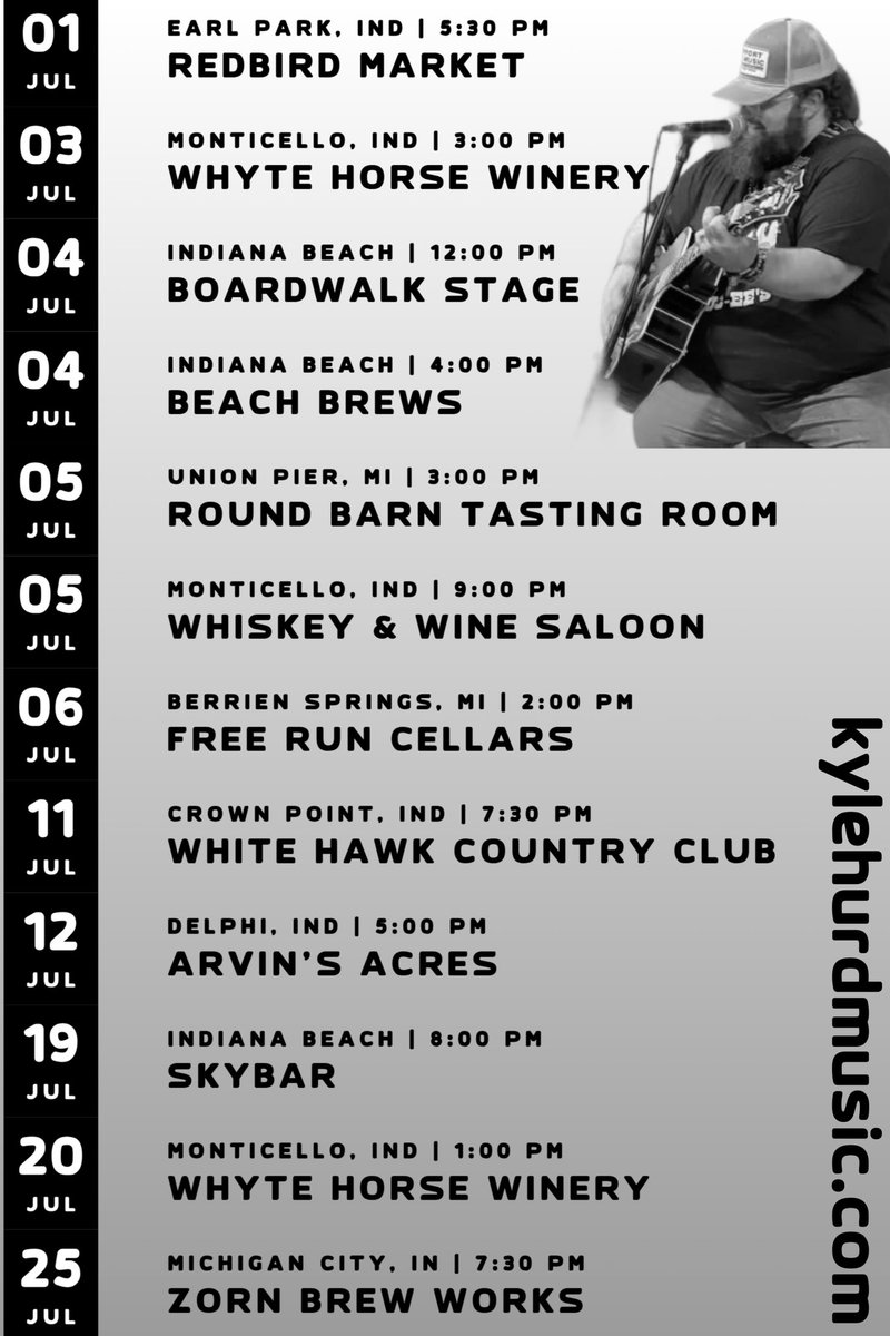 kyleahurd's tweet photo. Got a few days of r&r coming up but gearing up for next week and a busy July! 🤘💜☮️
#livemusic
#dangelicoguitars
#brewery
#amusementpark
#winery
#farmersmarket
#barandgrill
#musician https://t.co/fJCQzNHiJq