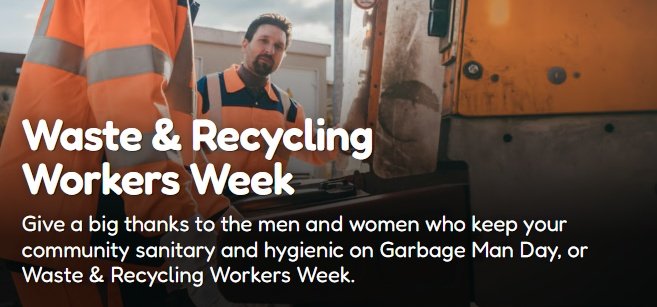 We're always proud to shout about our amazing employer partners.
This #WasteAndRecyclingWorkersWeek we’re thanking our brilliant partnership with Environmental Services. ♻️👏
 Do you have a similar company that could make a great addition for Sept 2026? Get in touch!