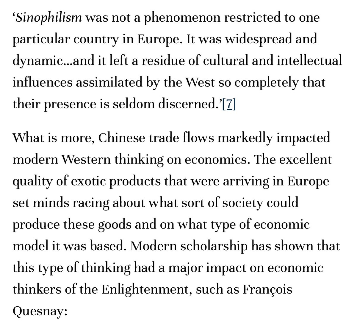 DusenburyDavid's tweet image. Strange to say, but “laissez-faire” begins with a French idea of China. — For this & much more, see the new essay on “The Chinese Roots of the West” that I’ve cowritten with Philip Pilkington. Part II is out tomorrow.
@philippilk @InstituteDanube @hu_conservative