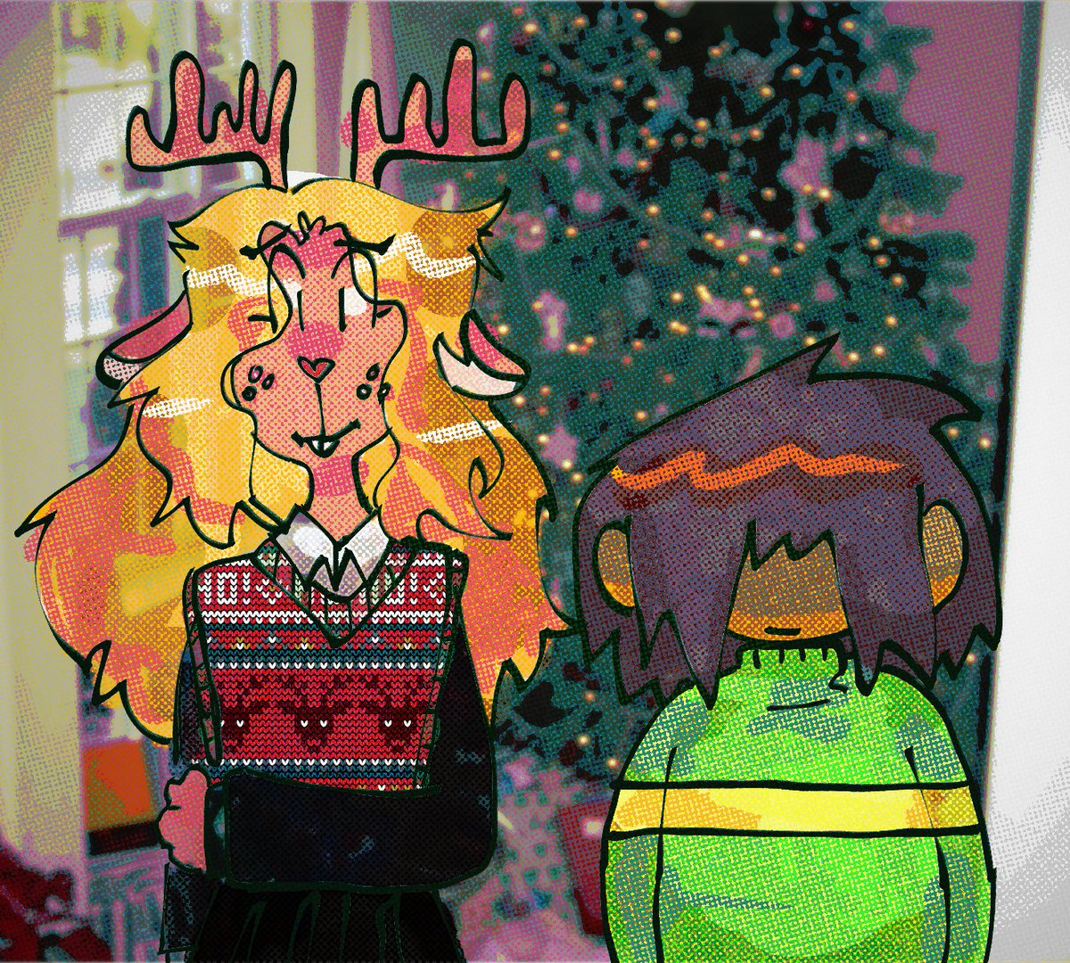 mwuffie's tweet photo. christmas in july #deltarune https://t.co/tD22e6GSNE
