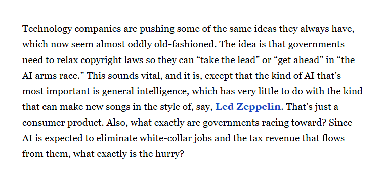 Billboard "editor at large" Robert Levine:

The Fight Over AI Is Just Beginning, and Artists Like Elton John Are Leading the Way billboard.com/pro/ai-copyrig…

#genAI #IPlaw #techpolicy

🤦