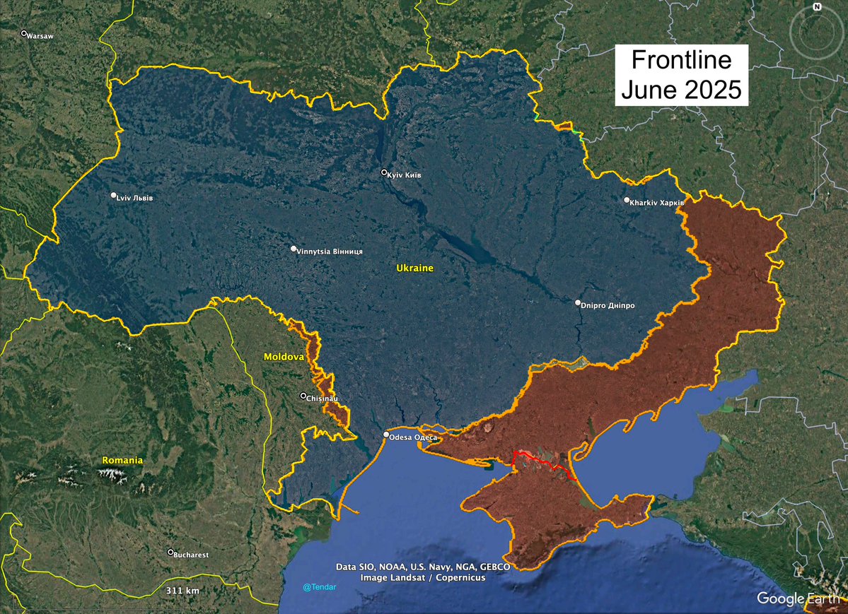 Foscari1991's tweet image. Distratti, come è ovvio, dal Medio Oriente, non bisogna dimenticarsi dell'Ucraina. Nel confronto fra le mappe, la progressione delle "avanzate" russe nell'ultimo anno.
Dodici mesi fa i Russi controllavano il 18,5% dell'Ucraina. Oggi ne controllano il 19,2.