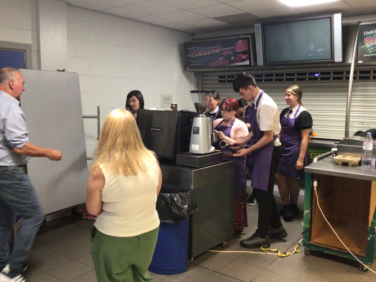 Refreshments , courtesy of our new Barrista students,