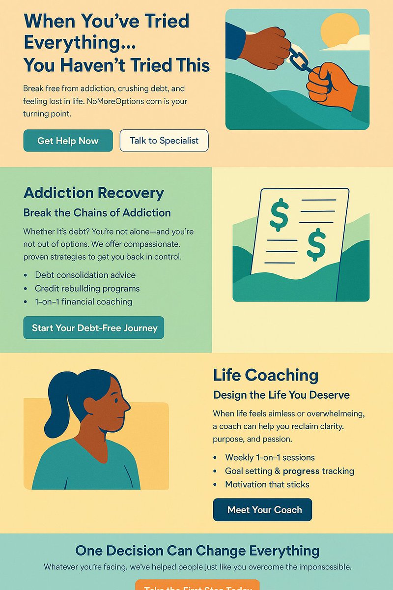 Just handreg NoMoreOptions.com and wow, the name hits deep. For anyone who’s ever felt stuck or out of chances, this domain is a reminder: even when it seems like there are no more options, there’s always a new path waiting to be found. #DomainNames #Hope #NeverGiveUp