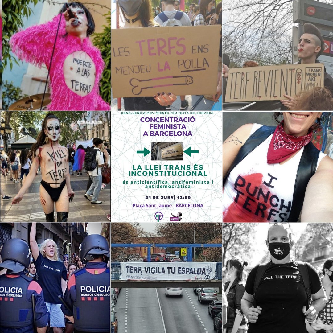 I tu, de part de qui estàs? 
De les dones i les nenes o dels homes que ens amenacen, insulten i intimiden per defensar els nostres espais segurs i drets basats en el sexe?

🗓️21 Juny
🕛12h 
📍Pl. St. Jaume
#ResistenciaFeminista #NoPassaran #TransEsMisoginia #NosVemosEnLosJuzgados