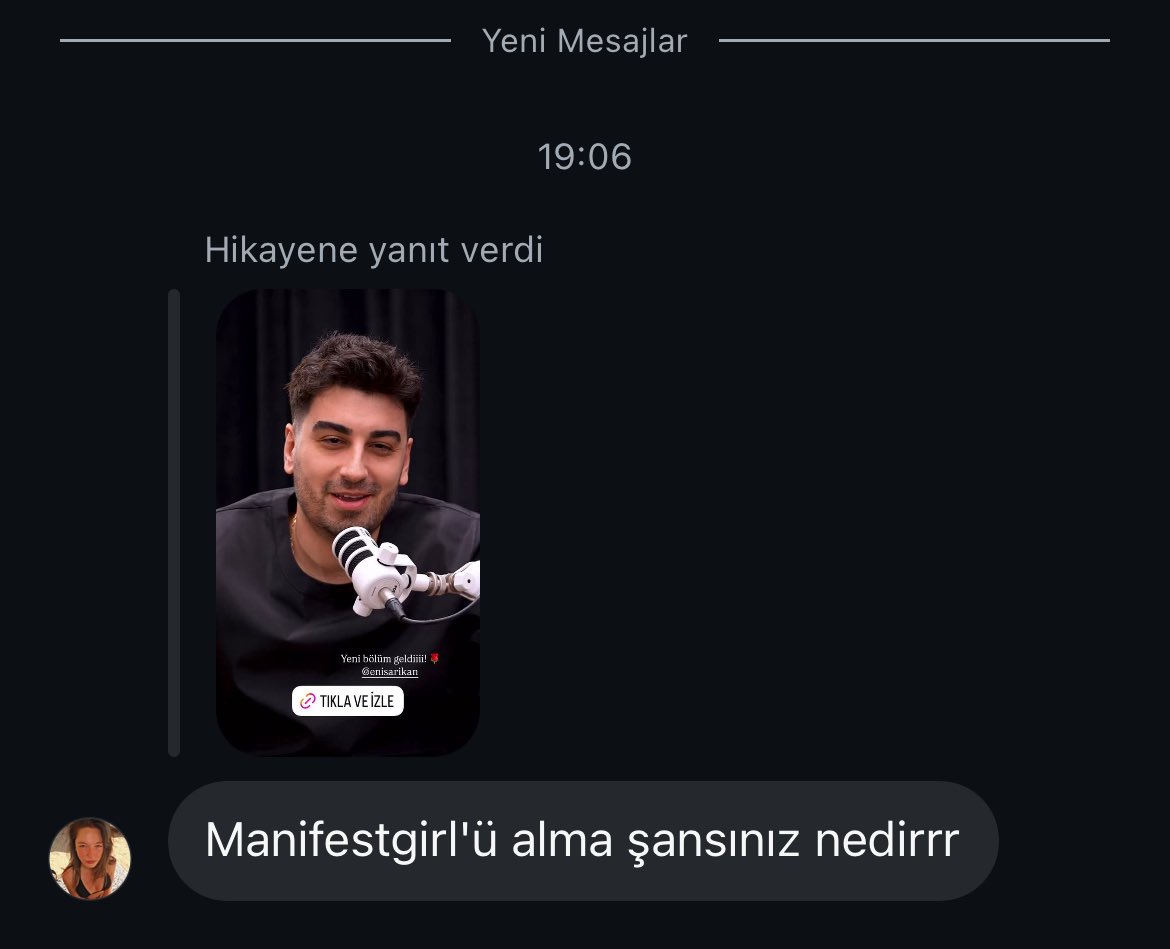 Her gün aldığım o Insta DM!