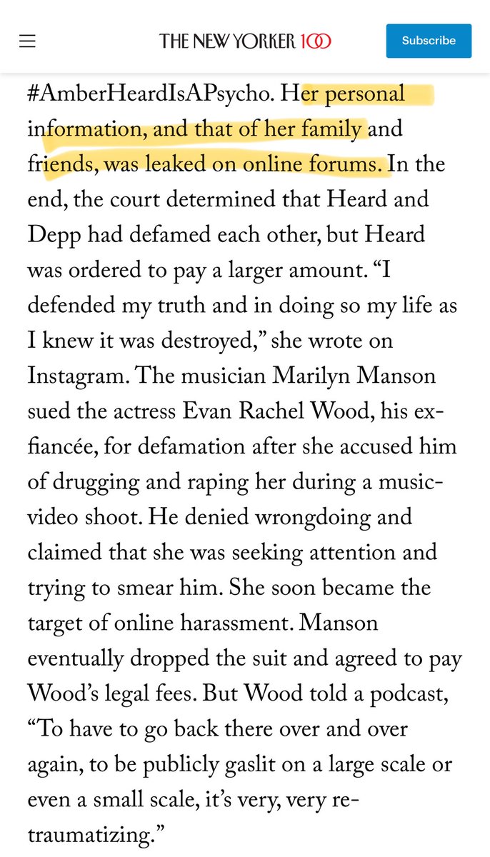 adam_waldman's tweet image. This reimagination of history just out in the New Yorker - Claiming AH’s and her friends’ and family’s personal info were leaked online.
In this case, accusations were actually confessions.
Back in reality, who that actually happened to was me (re my family home at that time)