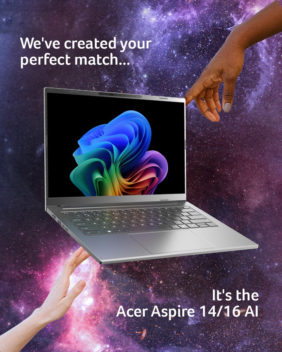Could the Acer Aspire 14/16 AI be your perfect life-partner? Built with #IntelCoreUltra for a superior AI experience, multi-day battery life, and Copilot+ PC that’s always by your side.

#Aspire14AI #Aspire16AI #CopilotPCs acer.com/gb-en/laptops/…