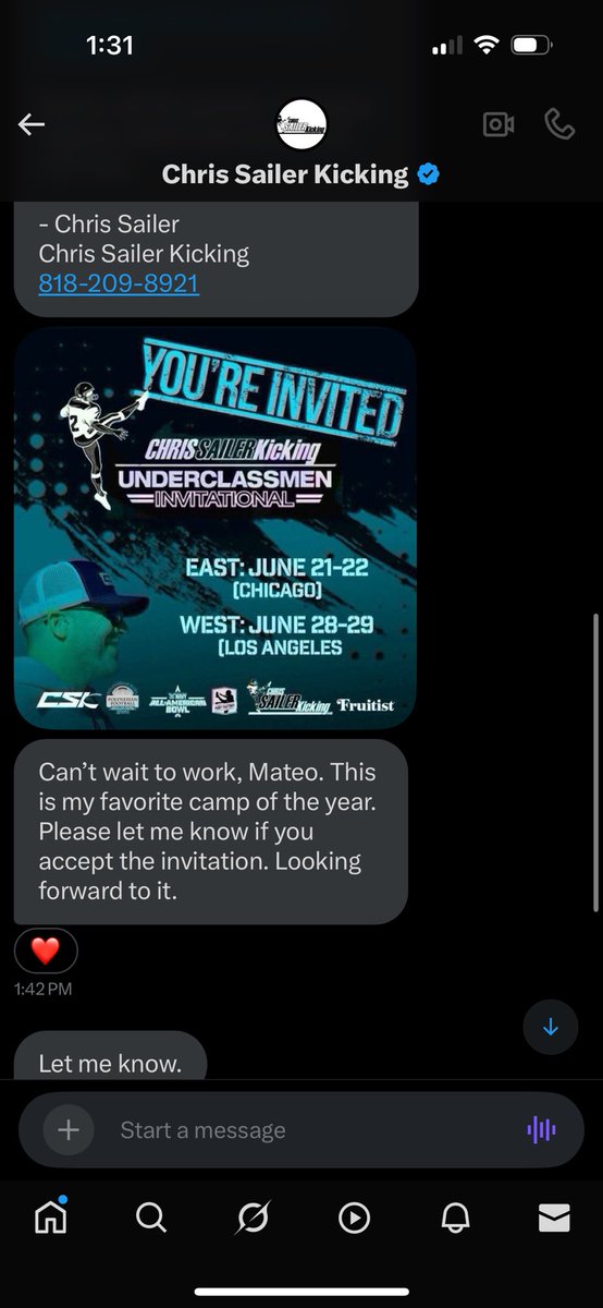 mateonrod's tweet image. Appreciate the invite!! @Chris_Sailer
@coach9cg @CCSRecruitingFB
