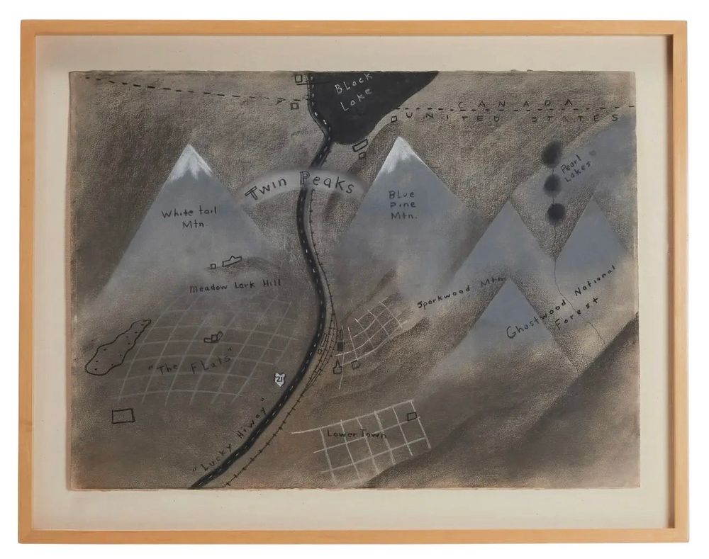 Sold!

For $117,000.

David Lynch’s original map drawing of #TwinPeaks.

Treasure it always, lucky auction winner.