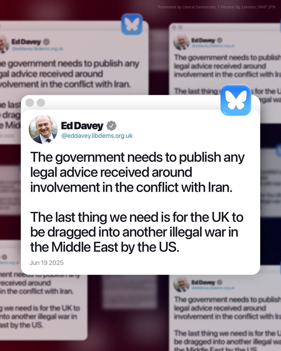 The government needs to publish any legal advice received around involvement in the conflict with Iran.

The last thing we need is for the UK to be dragged into another illegal war in the Middle East by the US.
