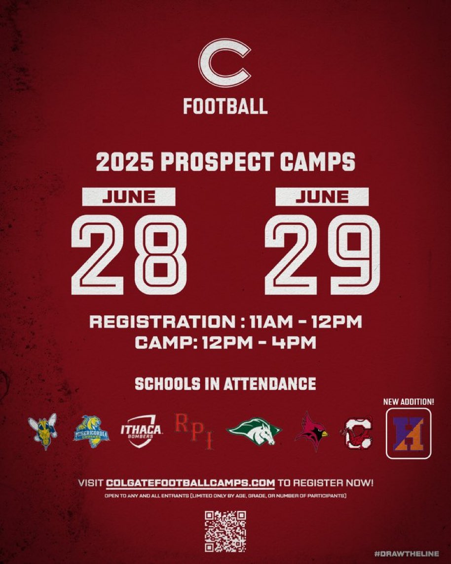 Thanks <a href="/CoachRotch/">Patrick Rotchford</a> for the camp invite <a href="/colgateuniv/">Colgate University</a>