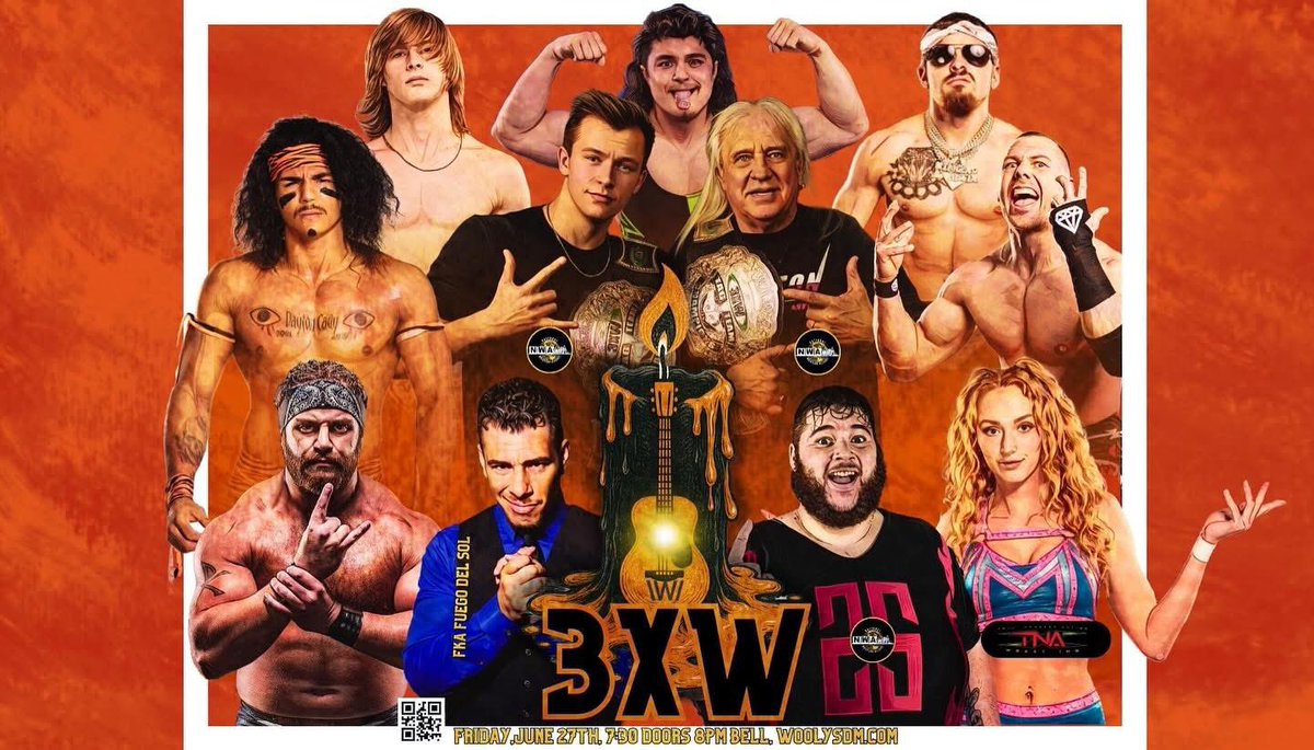 3xwrestling (@3xwrestling) on Twitter photo ‼️ Friday, June 27th @woolysdm in Des Moines ‼️
3XW is ready for ya with some of the best signed: WWE HOF <a href="/RealRickyMorton/">Ricky Morton</a> , <a href="/RealKerryMorton/">𝐊𝐞𝐫𝐫𝐲 𝐌𝐨𝐫𝐭𝐨𝐧</a> , Current Heavweight Champ <a href="/KJOrso/">KJ Orso FKA Fuego Del Sol</a> , <a href="/justmaggielee/">m by elegance🥂💖💫</a> , <a href="/Sam_Stackhouse/">TheSamStackhouse</a> & more!
🎟️ WOOLYSDM.COM
Sponsor: Vinyl Cup Records ‼️ Friday, June 27th @woolysdm in Des Moines ‼️
3XW is ready for ya with some of the best signed: WWE HOF <a href="/RealRickyMorton/">Ricky Morton</a> , <a href="/RealKerryMorton/">𝐊𝐞𝐫𝐫𝐲 𝐌𝐨𝐫𝐭𝐨𝐧</a> , Current Heavweight Champ <a href="/KJOrso/">KJ Orso FKA Fuego Del Sol</a> , <a href="/justmaggielee/">m by elegance🥂💖💫</a> , <a href="/Sam_Stackhouse/">TheSamStackhouse</a> & more!
🎟️ WOOLYSDM.COM
Sponsor: Vinyl Cup Records