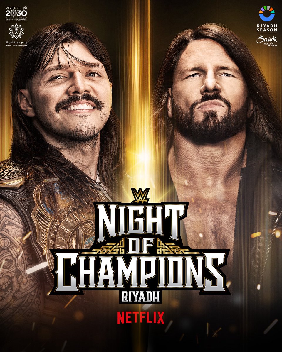 9 days left to <a href="/DomMysterio35/">Dominik</a> vs. <a href="/AJStylesOrg/">AJ Styles</a> for the #ICTitle at #WWENOC! 🏆 

Tune in on June 28, 6 PM on <a href="/NetflixUK/">Netflix UK & Ireland</a>.
