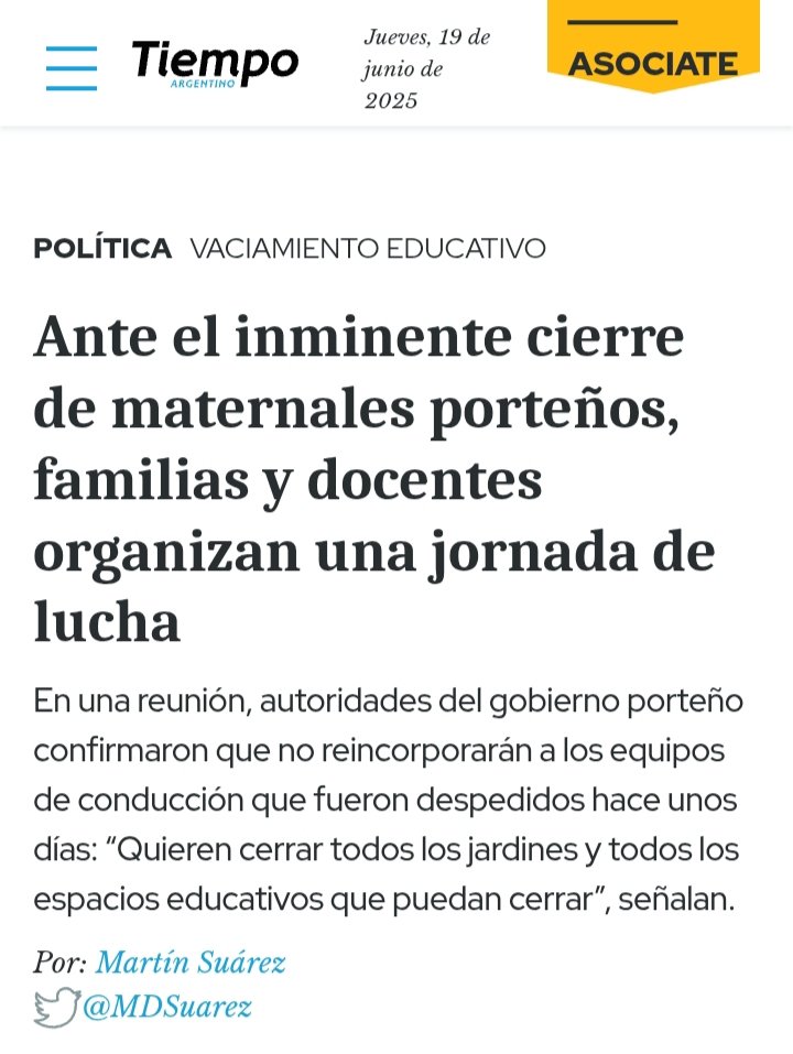 Mientras Jorge Macri hablaba de la importancia de la educación pública durante el acto de la jura a la bandera, el gobierno porteño confirmo el vaciamiento de varios maternales

Todo se encamina al cierre de al menos 5 jardines

Los detalles aquí👇

tiempoar.com.ar/ta_article/ant…
