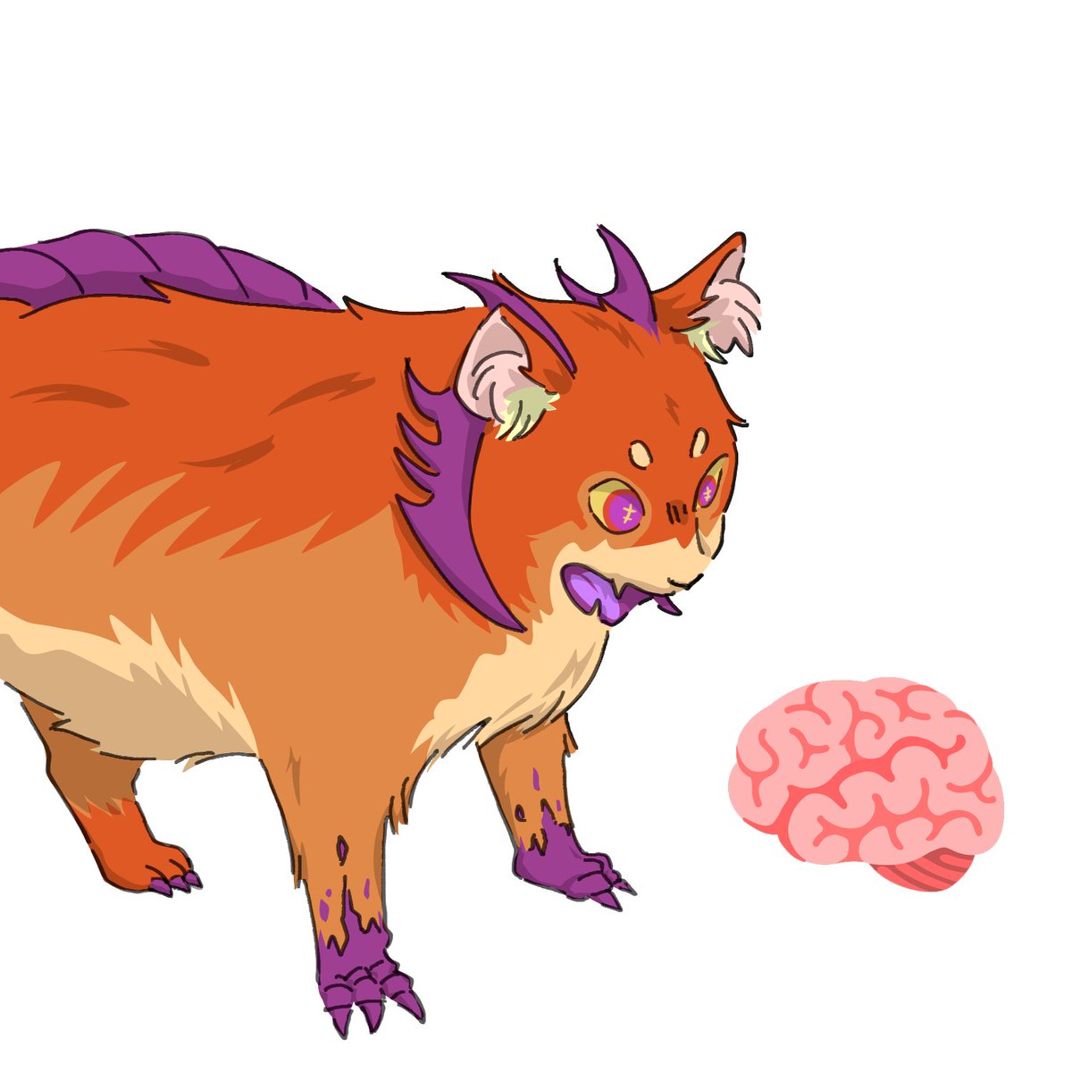 Arte incrivel feito pela Leka (que sempre suporta meus memes, brigada 💜)

E versão cérebro "normal"