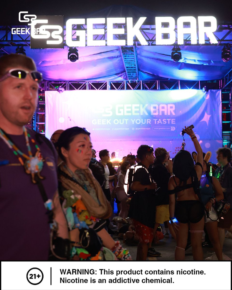 geekbarvape's tweet photo. What's your EDC style? ๐ Drop your look in the comments and check out our favorite Geek Bar devices! Letโs keep the dance party going! ๐๐บ
#GeekBar #EDC2025 #EDCLasVegas #FestivalVibes #LightUpTheNight #VapeCulture #UnforgettableNights #GlowTogether
2ๅจ https://t.co/lfXippasuZ