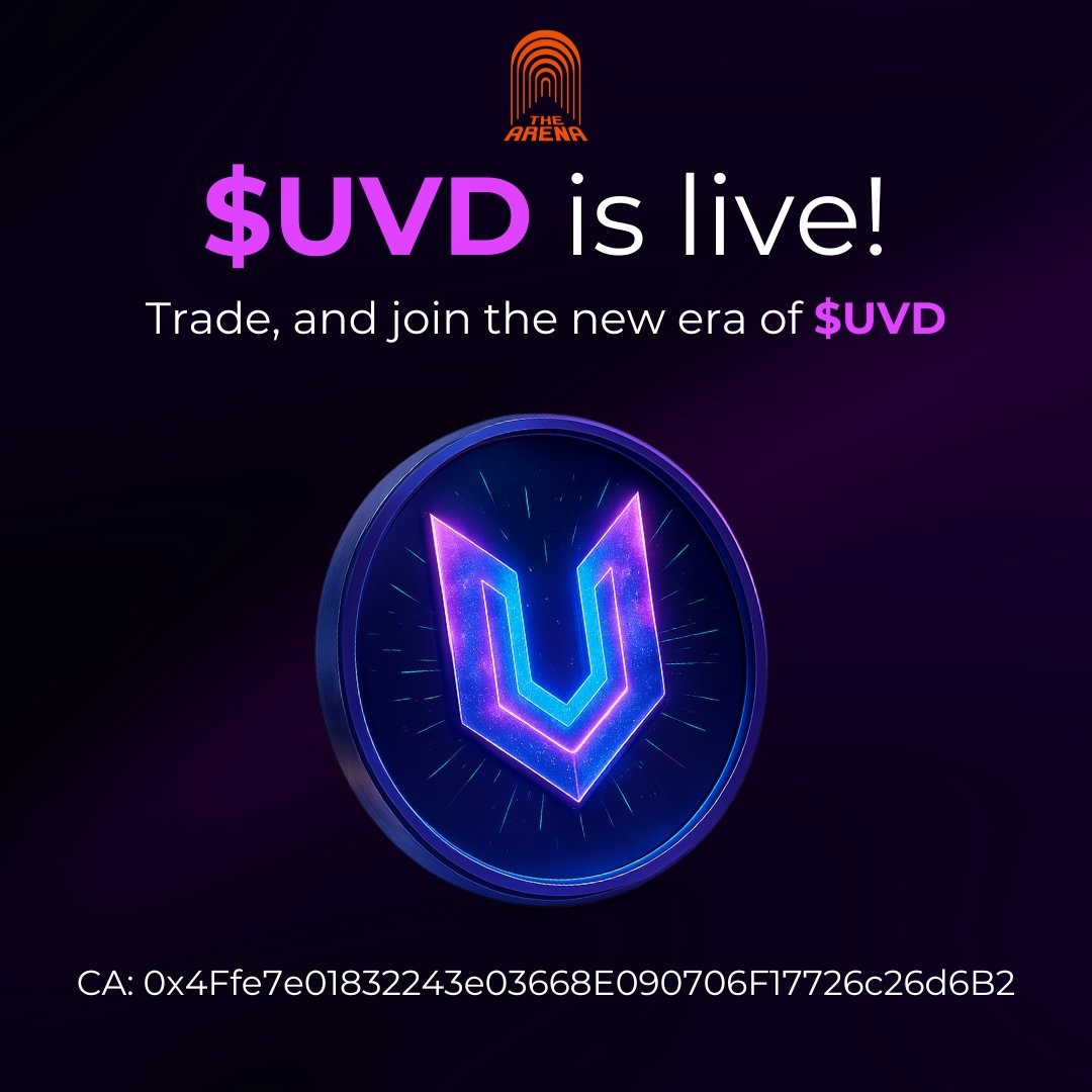 $UVD is live!

0x4Ffe7e01832243e03668E090706F17726c26d6B2