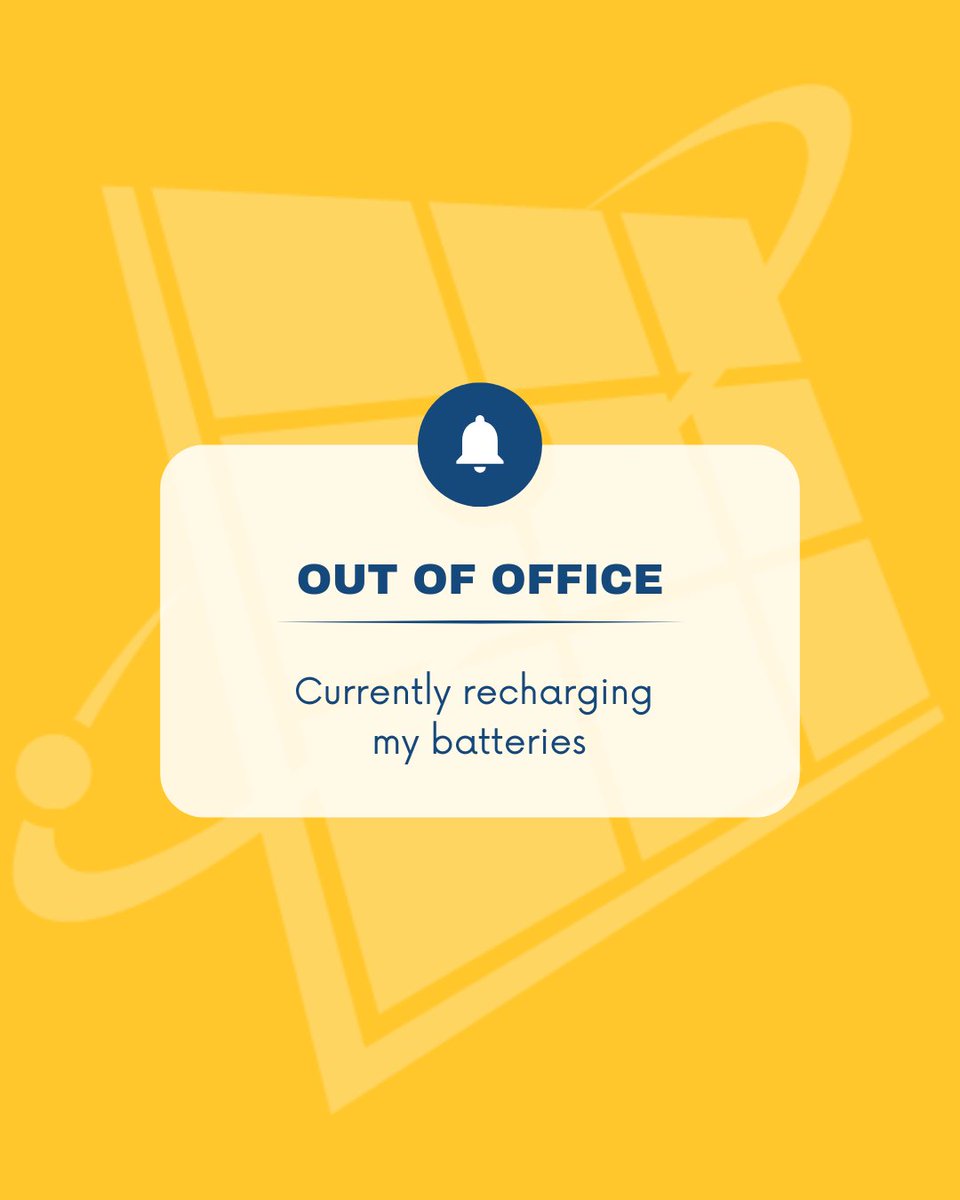 SolarTechnol's tweet photo. #OOO with a little #solar flair ☀️

It’s officially that time of year—when calendars clear, inboxes pause &amp; we all take a moment to recharge🔋

And when you're powered by the sun, unplugging feels even better. 😎 https://t.co/w3cUeaaLqG