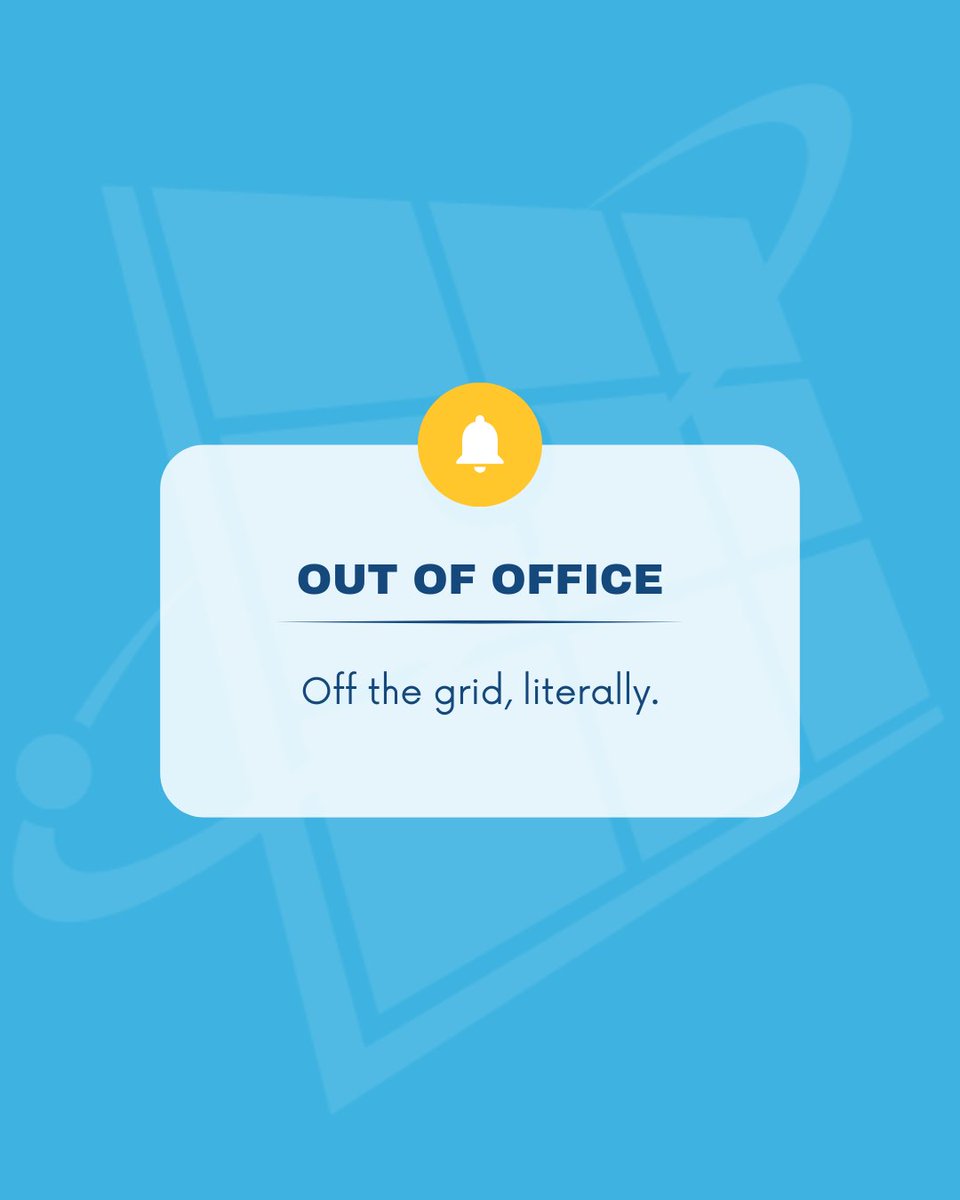 SolarTechnol's tweet photo. #OOO with a little #solar flair ☀️

It’s officially that time of year—when calendars clear, inboxes pause &amp; we all take a moment to recharge🔋

And when you're powered by the sun, unplugging feels even better. 😎 https://t.co/w3cUeaaLqG