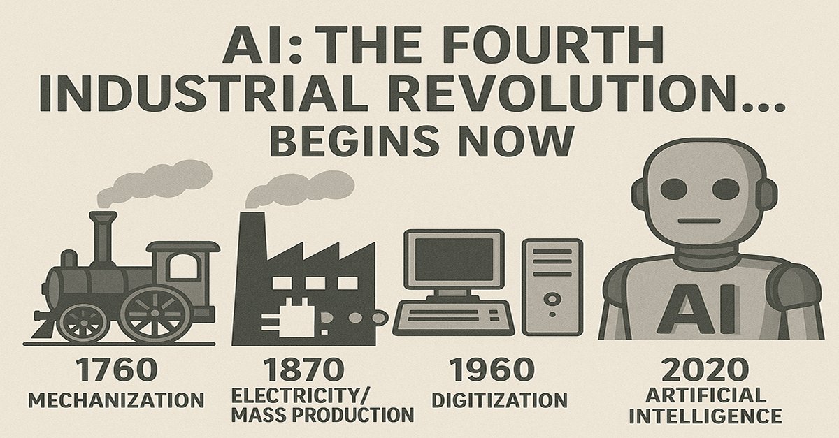 jaywad16's tweet photo. AI is reshaping every industry faster than steam, electricity, or computers ever did. While top talent flees big tech for AI startups, most companies are still figuring out if their jobs will exist in five years. The fourth industrial revolution isn't coming... It's here, and the winners are already moving.

#AI #AITrends #MarketingDigital #MarketingAutomation 

https://t.co/lJ9SSkm6h7