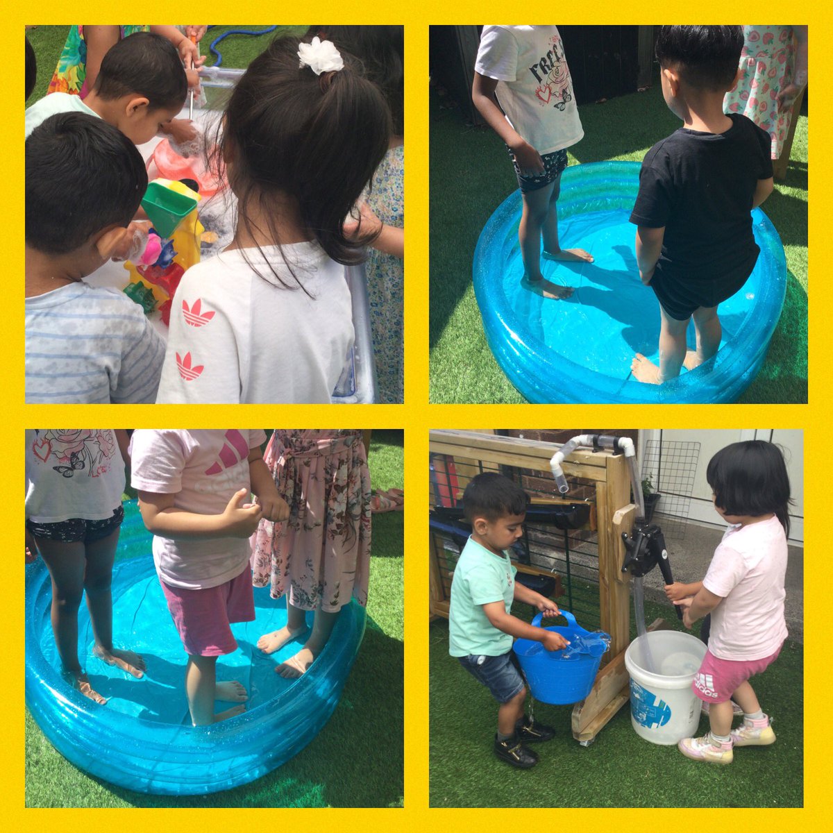 With the hot weather Nursery have been enjoying lots of activities to cool us down.