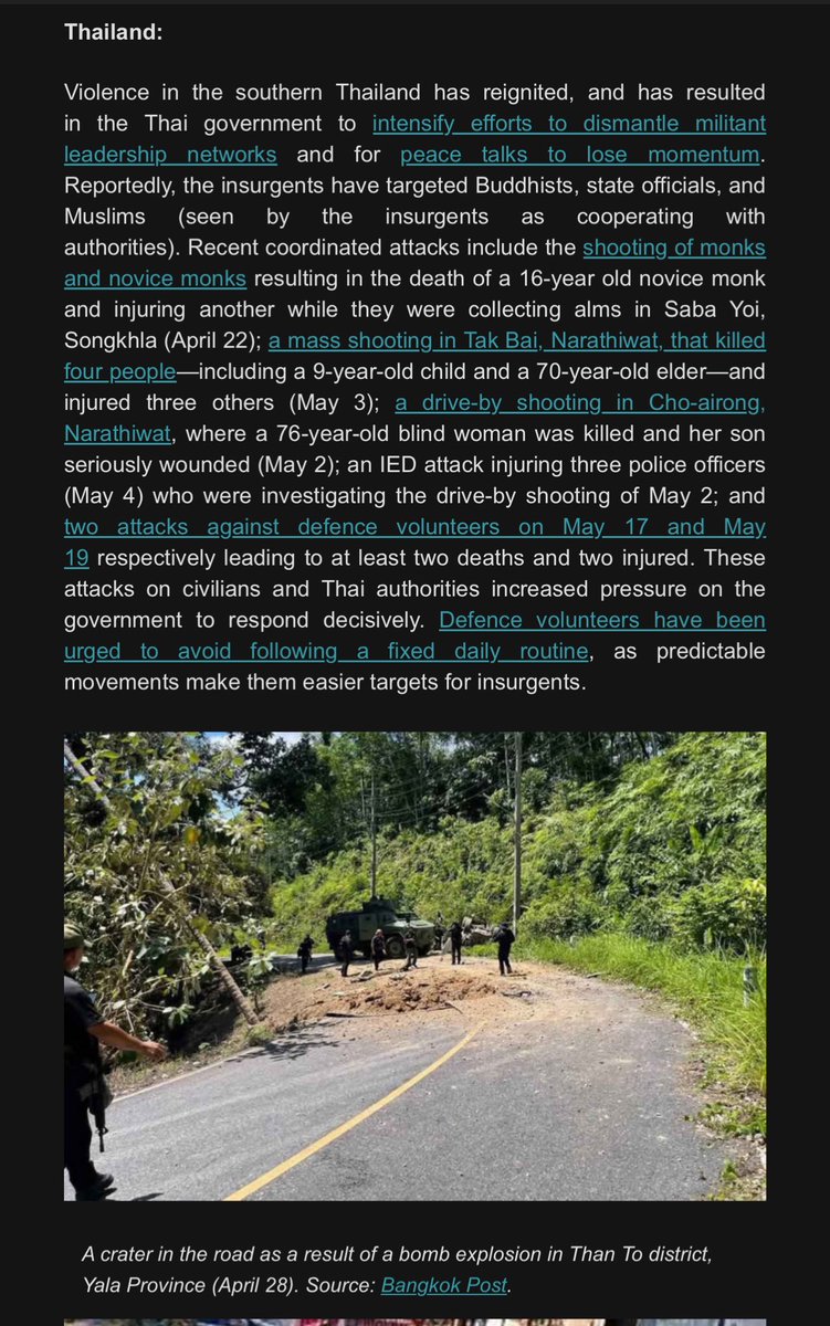 Niki Esse de Lang (@nikiesse) on Twitter photo The May 2025 <a href="/UNODC_SEAP/">UNODC Southeast Asia-Pacific</a> CT news bulletin for Southeast Asia is published.
Stay updated on the latest CT and related security issues and what <a href="/UNODC/">UN Office on Drugs & Crime</a> has been working on in the region to CT & P/CVE ⬇️👇
mailchi.mp/e8507c003976/u… The May 2025 <a href="/UNODC_SEAP/">UNODC Southeast Asia-Pacific</a> CT news bulletin for Southeast Asia is published.
Stay updated on the latest CT and related security issues and what <a href="/UNODC/">UN Office on Drugs & Crime</a> has been working on in the region to CT & P/CVE ⬇️👇
mailchi.mp/e8507c003976/u…