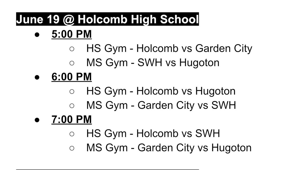 Headed to Holcomb tonight to scrimmage against some great competition!
#HugotonHoops