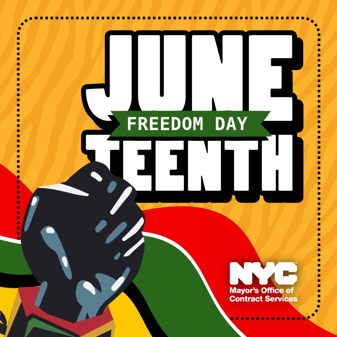 Today, we honor Juneteenth a celebration of freedom and a reminder of the work still ahead for justice and equality.

We stand with our community in remembering the past and building a future rooted in equity and inclusion.

#Juneteenth2025 #FreedomDay #nyc