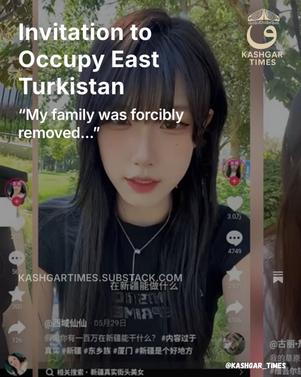 Kashgar Times (@kashgar_times) on Twitter photo 🚨 invitation to Occupy East Turkistan 🚨
Latest by <a href="/arslan_hidayat/">Arslan Hidayat.ئارسلان ھىدايەت</a> and <a href="/NurKashgar/">Nur. نۇرئىمان</a>
This isn’t grassroots. It’s a coordinated state-led campaign. The goal? Replace the Uyghur population one “investment opportunity” at a time.
kashgartimes.substack.com/p/invitation-t… 🚨 invitation to Occupy East Turkistan 🚨
Latest by <a href="/arslan_hidayat/">Arslan Hidayat.ئارسلان ھىدايەت</a> and <a href="/NurKashgar/">Nur. نۇرئىمان</a>
This isn’t grassroots. It’s a coordinated state-led campaign. The goal? Replace the Uyghur population one “investment opportunity” at a time.
kashgartimes.substack.com/p/invitation-t…