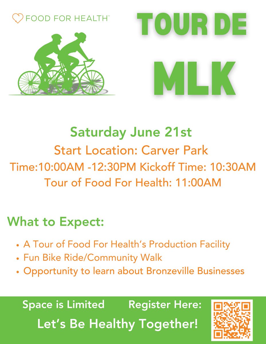 MCWCancerCenter's tweet image. The @rideaudaxity crew will be at Tour de MLK this Saturday—and we’d love to see you there!
Join us at Carver Park as we honor the legacy of Dr. Martin Luther King Jr.
Whether you ride or walk, everyone is welcome! Space is limited. RSVP here: forms.office.com/r/Z2X5NQE5i7.