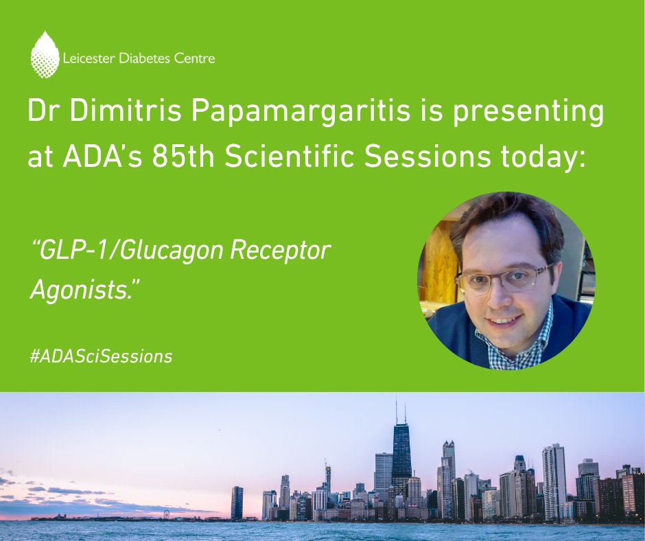 LDC_tweets's tweet image. 📢 @ri_tis, Associate Professor and Honorary Consultant in Diabetes and Endocrinology, will share: “GLP-1/Glucagon Receptor Agonists” at the @AmDiabetesAssn #ADASciSessions today
🕟 16.30
leicesterdiabetescentre.org.uk/news-blog/pres…