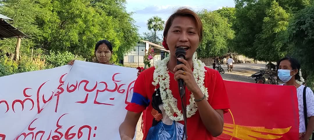 naingnaingaung's tweet photo. In Sagaing Region today, the This Revolution Has No Turning Back column merged defiance with hope: staging a #FlowerStrike and #BlueshirtCampaign for National Leader Daw Aung San Suu Kyi’s 80th birthday. Two symbols, one unwavering demand: #FreeASSK. ✊💙🌸
#2025Jun19Coup https://t.co/bLa1mXuzwr