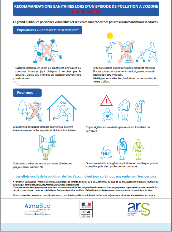 prefet06's tweet photo. #Alertepollution
Une concentration élevée en ozone touche le département des #AlpesMaritimes depuis ce jeudi 19 juin.
❗️La procédure d'alerte de niveau 1 pour une pollution atmosphérique sera déclenchée ce vendredi 20 juin 2025, au regard du dépassement du seuil pour le 2e jour consécutif.
Suivez les recommandations sanitaires ci-dessous 👇: