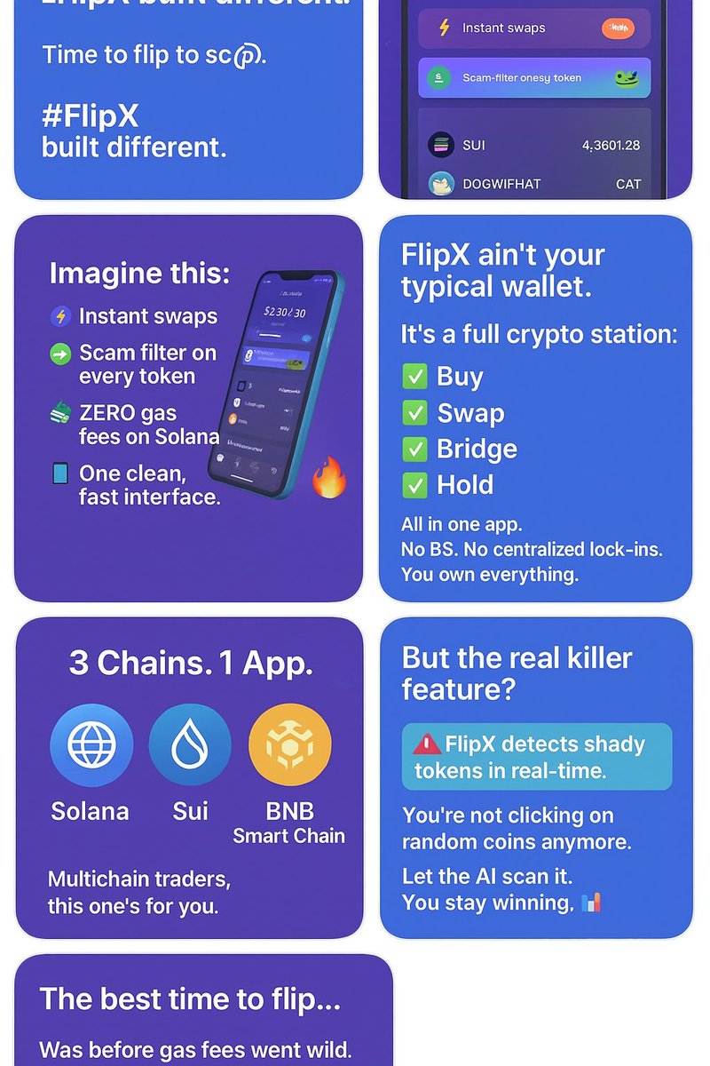 Pandaofcrypto's tweet photo. ๐งต 1/
Your exchange is slow.
Gas fees draining you.
You missed another pump.
Itโs not your fault.
Itโs your tools.
Time to flip the script ๐
#FlipX is the wallet built different. https://t.co/ucNuJBpTnY