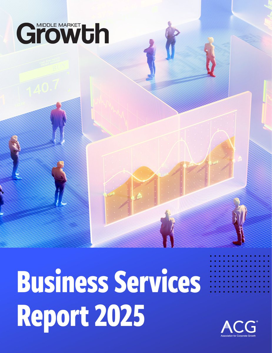 Association for Corporate Growth (@acgglobal) on Twitter photo The business services sector continues to attract investor interest, driven by growth tailwinds + tariff resilience.
Our new Business Services Report, sponsored by <a href="/TresVista/">TresVista</a>, covers key trends, M&A drivers and verticals to watch.
📥 Read it here: middlemarketgrowth.org/special-busine… The business services sector continues to attract investor interest, driven by growth tailwinds + tariff resilience.
Our new Business Services Report, sponsored by <a href="/TresVista/">TresVista</a>, covers key trends, M&A drivers and verticals to watch.
📥 Read it here: middlemarketgrowth.org/special-busine…