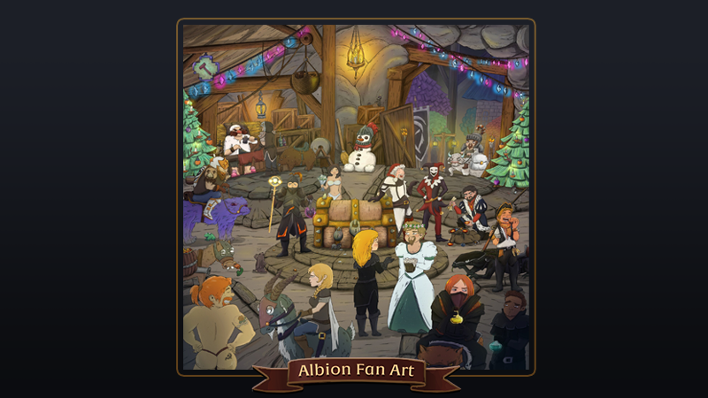 albiononline's tweet photo. What a beaut!🤩This fanart piece shows a beautifully detailed tribute to the artist’s own guild, where every corner tells a story📖
When you're surrounded by a great community, the adventure never truly ends: just more chapters waiting to unfold.📜 

#albiononline #MMORPG #fanart https://t.co/ZYOUhIYnwT