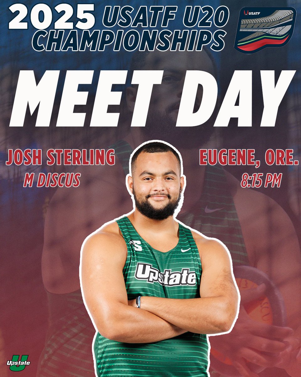 ⚔️ 𝑴𝑬𝑬𝑻 𝑫𝑨𝒀 ⚔️

Josh Sterling competes in the USATF U20 Championships today!

📍Hayward Field | Eugene, Ore. 
🕑 8:15 pm EST
📊 brnw.ch/21wTx0W

#SpartanArmy ⚔️