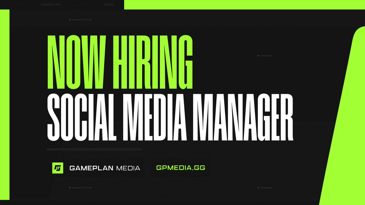 Lukas (@lukasholderried) on Twitter photo 🚨We’re hiring a fulltime Social Media Manager <a href="/gpmediagg/">Gameplan Media</a>
- MUST know Madden/MCS
- 12 month contract
- Comfortable shooting social content on LAN
- Create, manage, and post across Twitter, IG, TikTok
DM FOR MORE INFO - RTS APPRECIATED, working on a short timeframe ❤️ 🚨We’re hiring a fulltime Social Media Manager <a href="/gpmediagg/">Gameplan Media</a>
- MUST know Madden/MCS
- 12 month contract
- Comfortable shooting social content on LAN
- Create, manage, and post across Twitter, IG, TikTok
DM FOR MORE INFO - RTS APPRECIATED, working on a short timeframe ❤️