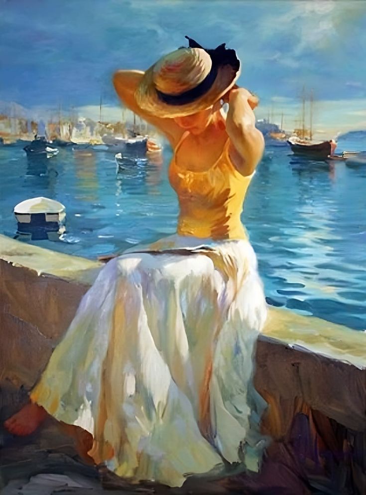 "What dreadful hot
weather we have !
It keeps one in a 
continual state of 
inelegance."   -  Jane Austen 
~
Painting by Vladimir Volegov.
