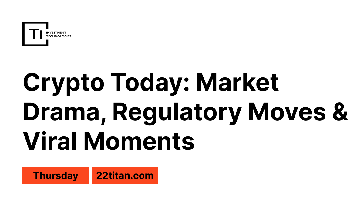Crypto Today: Market Drama, Regulatory Moves &amp; Viral Moments

Bitcoin flirted with $70K before retreating as Fed Chair Powell's "higher for longer" rates comment spooked traders—yet MicroStrategy quietly added another $800M worth of BTC (Saylor never sleeps). Meanwhile, Ethereum