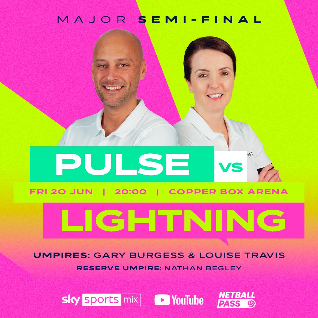 It’s Semi Final time! 🥳

Here are your England Netball Super League Umpire Appointments. 🙌

👏 Best of luck to all our officials!
🎥 Tune in live and catch all the action!

#NSL2025 #OfficiatingFamily