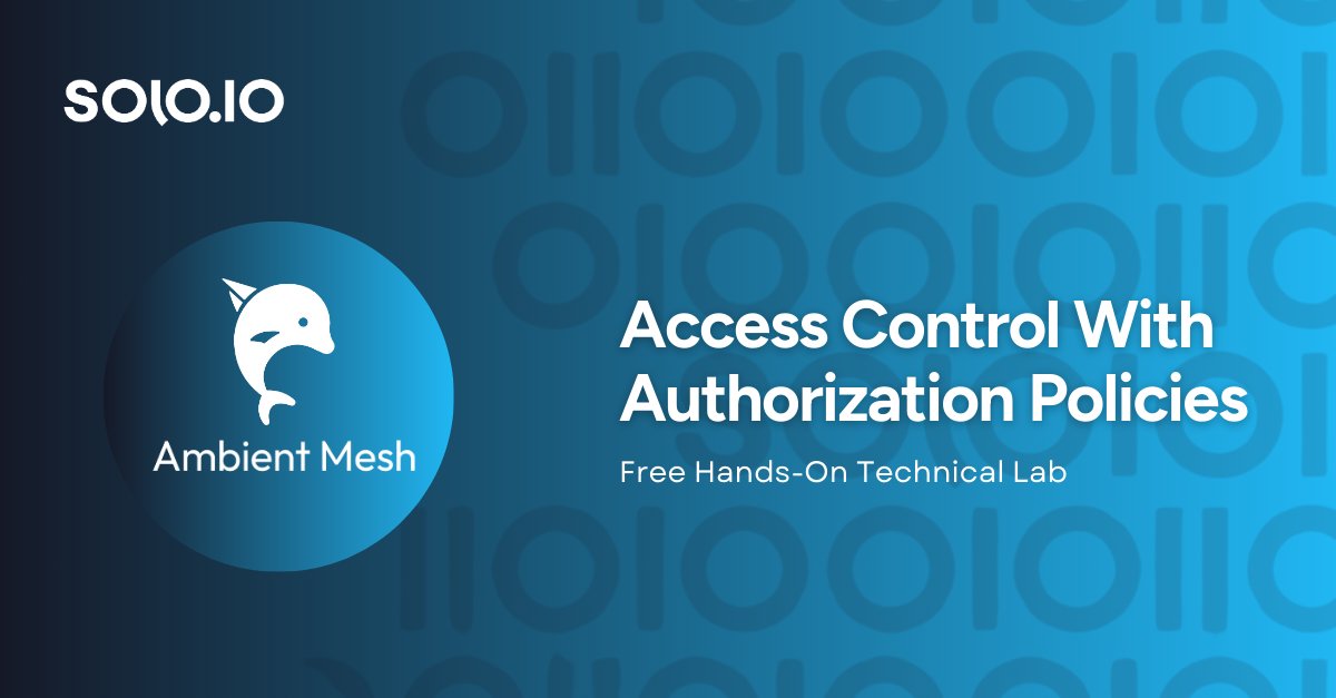 Ready to enhance your access control skills? Our free lab covers:
✅ Layer 4 &amp; Layer 7 authorization policies
✅ Access control for Kubernetes workloads

Take the course now! solo.io/resources/lab/…

#TechTraining #Kubernetes #ServiceMesh