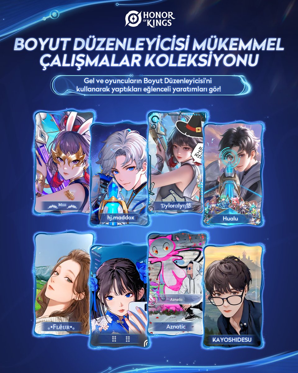 honorofkings_TR's tweet image. 🔥 Boyut Düzenleyicisi Ödüllü Etkinliği Tüm Hızıyla Devam Ediyor! 🔥

Eserini paylaşırken #Flowborn etiketi eklemeyi unutma!

🔔 27 Haziran itibariyle kendi yaptığın posterlerini oyun içinde kullanabilirsin!

tl.honorofkings.com/v2/tl/29134_1_… 

#HonorofKings #HOKFlowborn #hokcamp