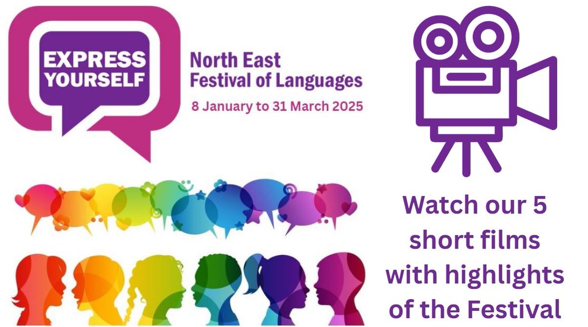 EYFOLNE's tweet image. We are delighted to share 5 short films from this year's Express Yourself: North East Festival of Languages, highlighting different aspects of the Festival and the impact on schools and children and young people. Click on the link to access the films: internationalnewcastle.org.uk/festival25-fil…