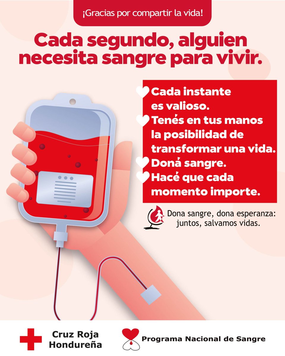 ✨✅¿Y tú, ya donaste sangre? Tu donación puede marcar la diferencia.✅✨

#DonaSangreDonaEsperanzaJuntosSalvamosVidas
#DonanteVoluntarioDeSangre
#EnCruzRoja #Somos +