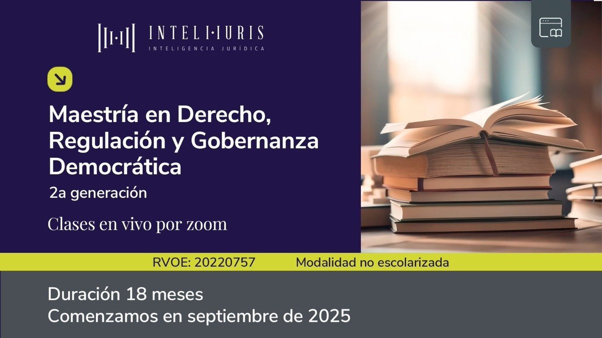 Inteli-Iuris (@inteli_iuris) on Twitter photo ¿Quieres un 15% de descuento global en nuestra maestría? Escríbenos a maestria@inteli-iuris.mx para decirte cómo.
…iuris.nyc3.cdn.digitaloceanspaces.com/inteli-iuris/m… ¿Quieres un 15% de descuento global en nuestra maestría? Escríbenos a maestria@inteli-iuris.mx para decirte cómo.
…iuris.nyc3.cdn.digitaloceanspaces.com/inteli-iuris/m…