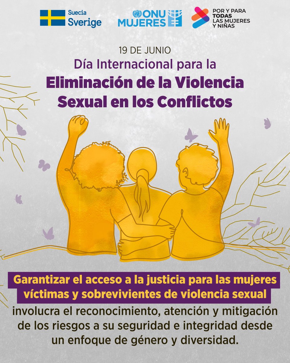📢 La violencia sexual en conflictos constituye un crimen de guerra y de lesa humanidad. También  destruye comunidades y deja secuelas profundas y duraderas.

La protección integral y el acceso a la justicia son  necesarios.

#PorYParaTodas #LaHistoriaQueEscribimosJuntas